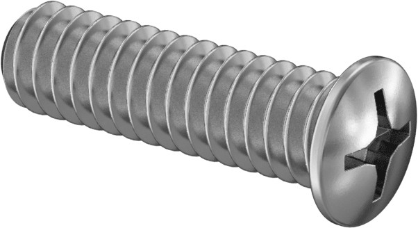 JIS Çelik Silindir Başlı Vidalar, M1,7 x 0,35 mm Diş, 6 mm Uzunluk