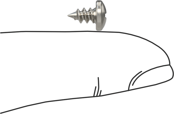 Sac Metal için Phillips Yuvarlak Başlı Vidalar, Yüksek Mukavemetli 410 Paslanmaz Çelik, Numara 6 Boyut, 1/4" Uzunluk