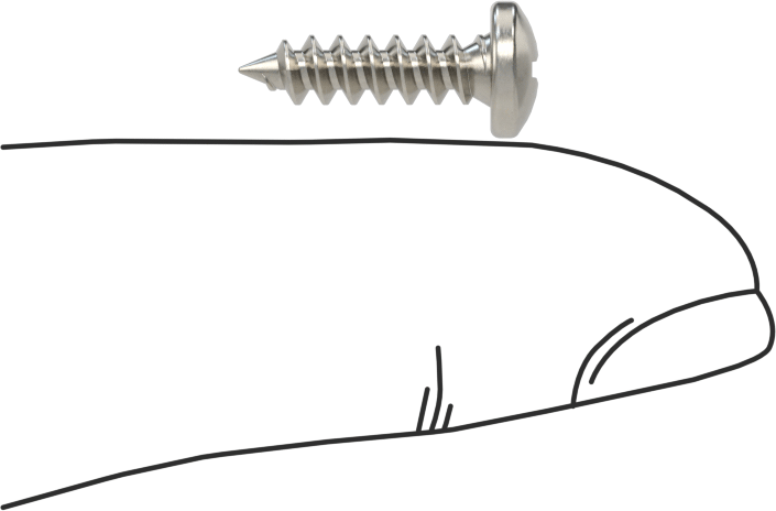 Sac Metal için Phillips Yuvarlak Başlı Vidalar, Yüksek Mukavemetli 410 Paslanmaz Çelik, Numara 6 Boyut, 1/2" Uzunluk