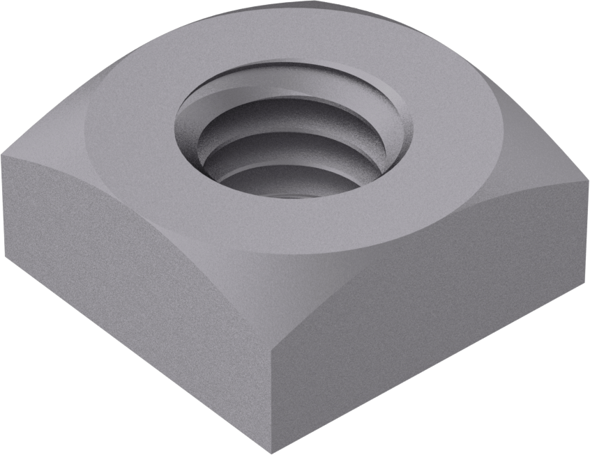 Düşük Mukavemetli Çelik Kare Somun, Sınıf 5, M4 x 0,7 mm Diş