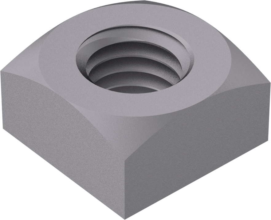 Düşük Mukavemetli Çelik Kare Somun, Sınıf 5, M8 x 1,25 mm Diş