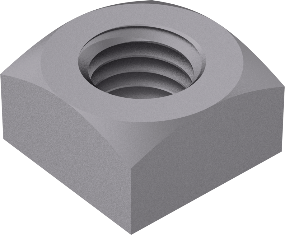 Düşük Mukavemetli Çelik Kare Somun, Sınıf 5, M12 x 1,75 mm Diş