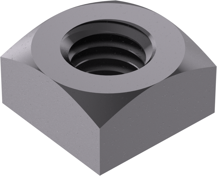 Düşük Mukavemetli Çelik Kare Somun, Sınıf 5, Siyah Çinko Kaplamalı Çelik, M5 x 0,8 mm Diş