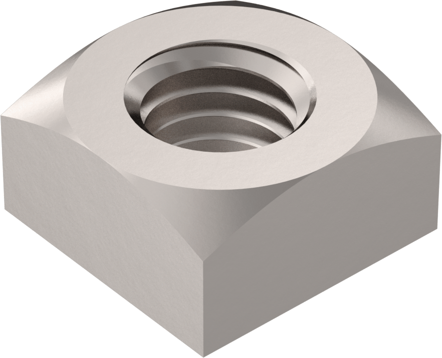 Düşük Mukavemetli Çelik Kare Somun, Sınıf 5, Çinko Kaplamalı, M8 x 1,25 mm Diş
