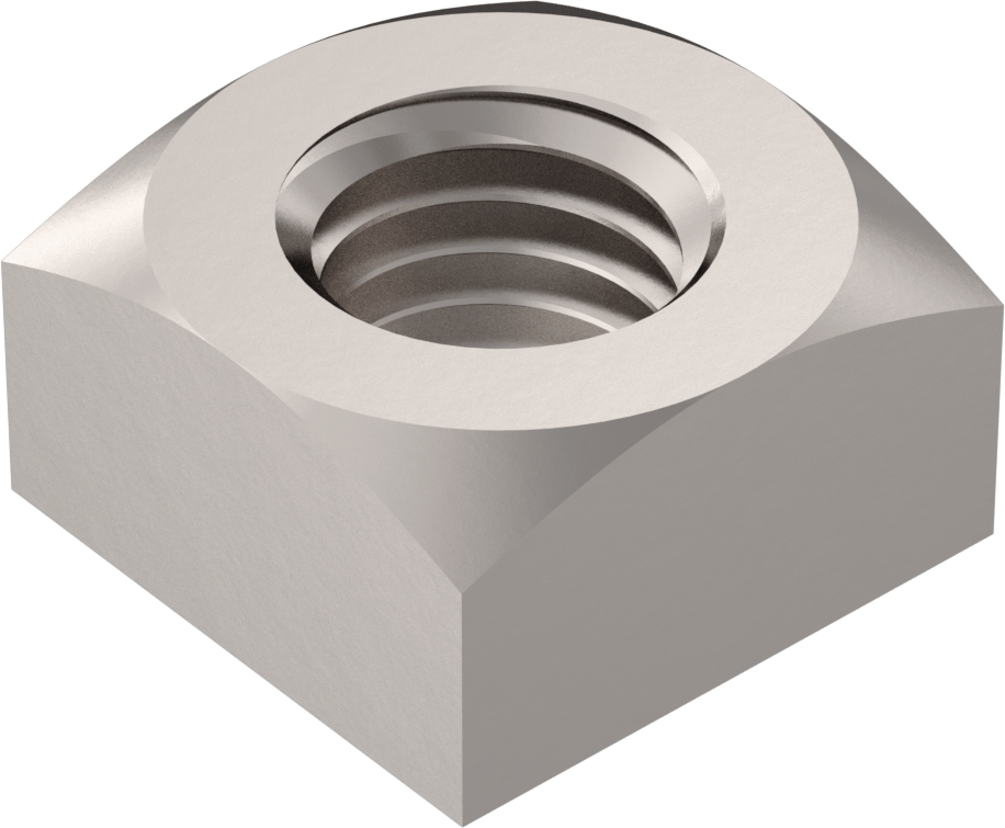 Düşük Mukavemetli Çelik Kare Somun, Sınıf 5, Çinko Kaplamalı, M12 x 1,75 mm Diş