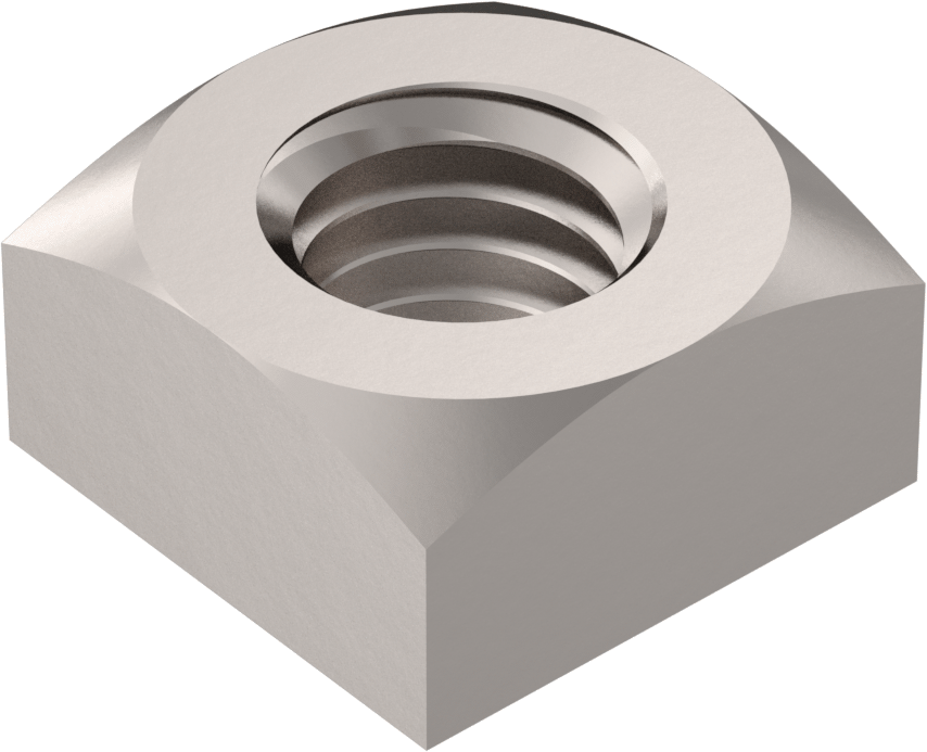 Düşük Mukavemetli Çelik Kare Somun, Sınıf 5, Çinko Kaplamalı, M5 x 0,8 mm Diş