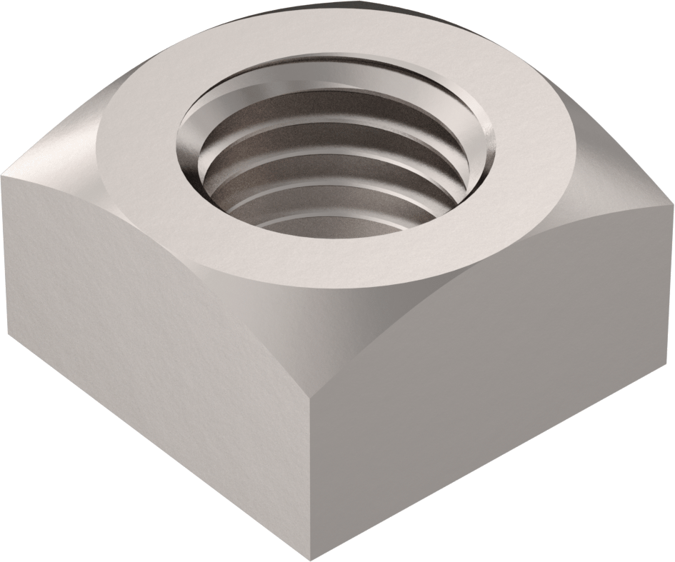 Düşük Mukavemetli Çelik Kare Somun, Sınıf 5, Çinko Kaplamalı, M16 x 2 mm Diş