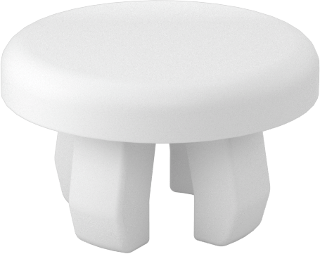 Naylon Plastik Geçmeli Panel Tapaları, 8 mm İç Çap için, Krem