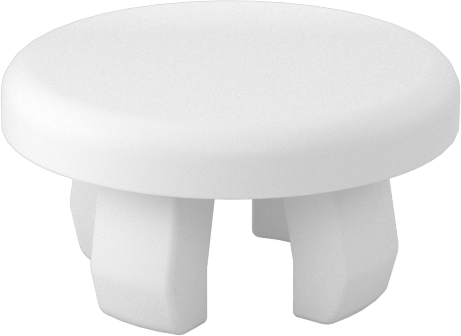 Naylon Plastik Geçmeli Panel Tapaları, 10 mm İç Çap için, Krem