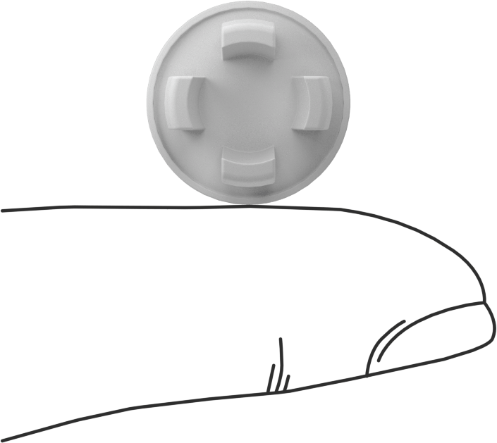 Naylon Plastik Geçmeli Panel Tapaları, 12 mm İç Çap için, Krem