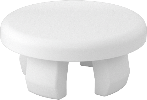 Naylon Plastik Geçmeli Panel Tapaları, 12 mm İç Çap için, Krem
