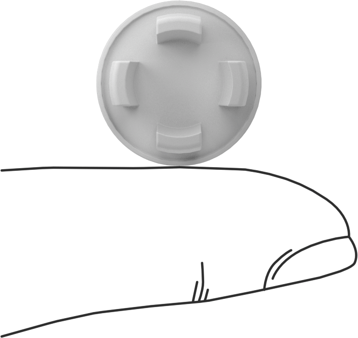 Naylon Plastik Geçmeli Panel Tapaları, 14 mm İç Çap için, Krem