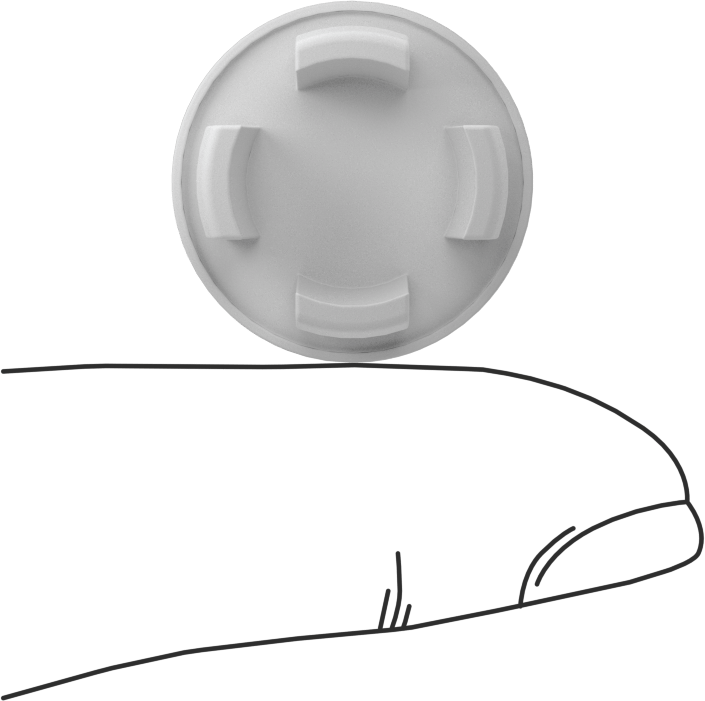 Naylon Plastik Geçmeli Panel Tapaları, 16 mm İç Çap için, Krem