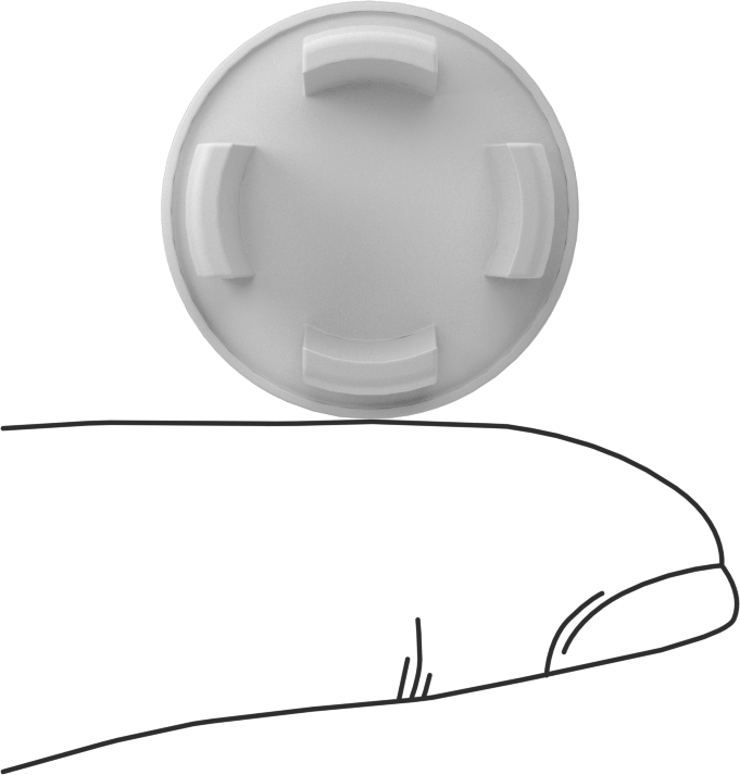 Naylon Plastik Geçmeli Panel Tapaları, 18 mm iç çap için, Krem
