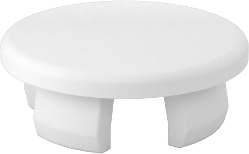 Naylon Plastik Geçmeli Panel Tapaları, 18 mm iç çap için, Krem