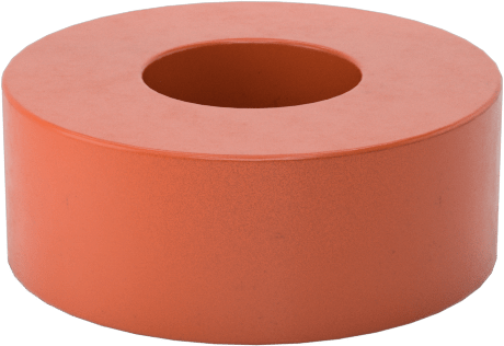 Yüksek Sıcaklığa Dayanıklı Silikon Kauçuk Dişsiz Delikli Tamponlar, 1/2" OD, 3/16" Yükseklik