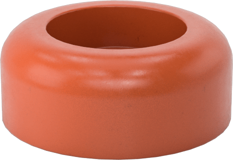 Yüksek Sıcaklığa Dayanıklı Silikon Kauçuk Dişsiz Delikli Tamponlar, 5/8" OD, 1/4" Yükseklik