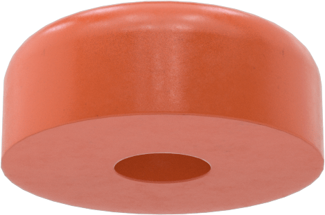 Yüksek Sıcaklığa Dayanıklı Silikon Kauçuk Dişsiz Delikli Tamponlar, 5/8" OD, 1/4" Yükseklik