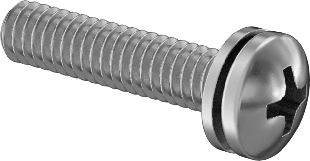 Yarık Kilit Pullu Paslanmaz Çelik Silindir Başlı Vidalar, 8-32 Diş Boyutu, 3/4" Uzunluk