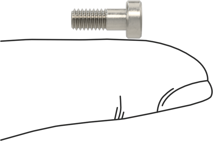 18-8 Paslanmaz Çelik Düşük Profilli Soket Başlı Vida, Pilot Girintili Altıgen, M4 x 0,7 mm Diş, 10 mm Uzunluk