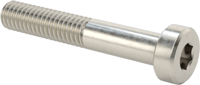 18-8 Paslanmaz Çelik Düşük Profilli Soket Başlı Vida, Pilot Girintili Altıgen, M4 x 0,7 mm Diş, 25 mm Uzunluk