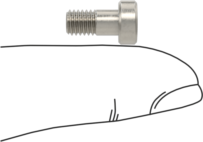 18-8 Paslanmaz Çelik Düşük Profilli Soket Başlı Vida, Pilot Girintili Altıgen, M5 x 0,8 mm Diş, 10 mm Uzunluk