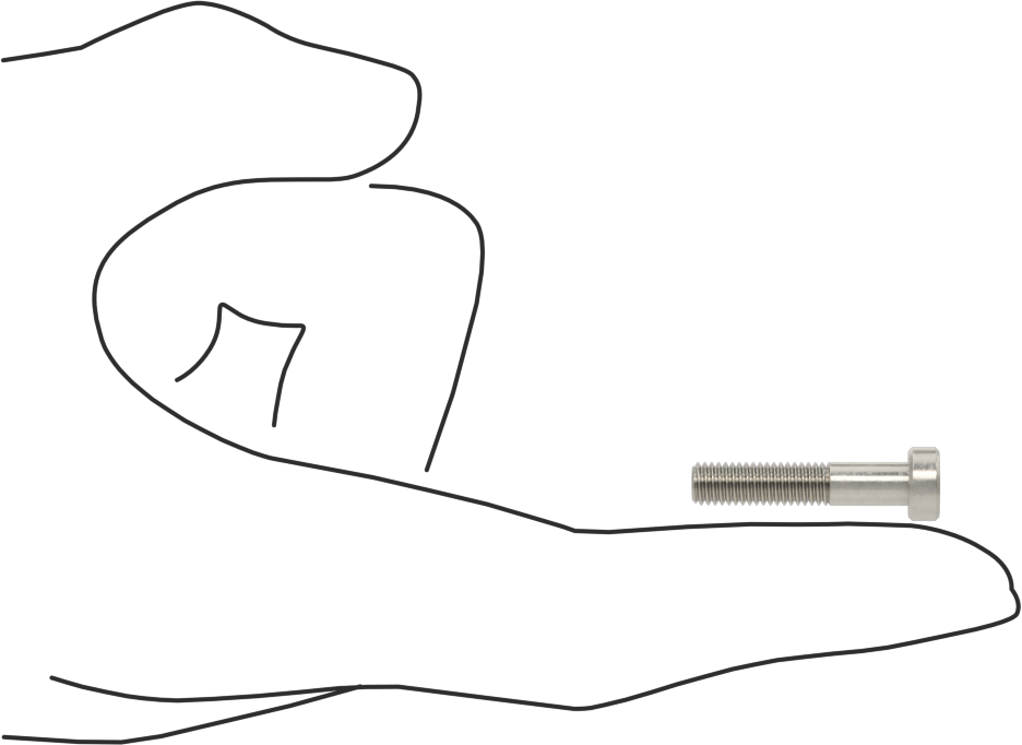 18-8 Paslanmaz Çelik Düşük Profilli Soket Başlı Vida, Pilot Girintili Altıgen, M5 x 0,8 mm Diş, 25 mm Uzunluk