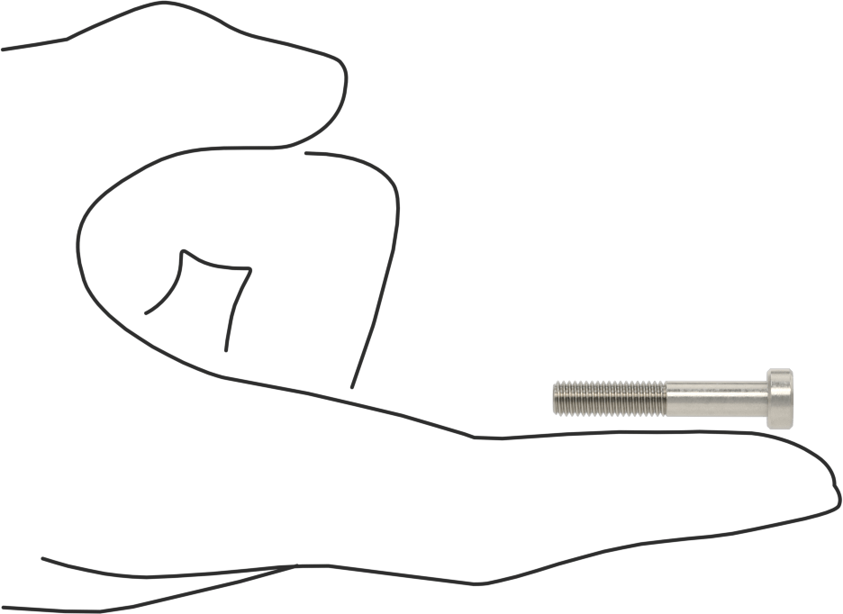 18-8 Paslanmaz Çelik Düşük Profilli Soket Başlı Vida, Pilot Girintili Altıgen, M5 x 0,8 mm Diş, 30 mm Uzunluk