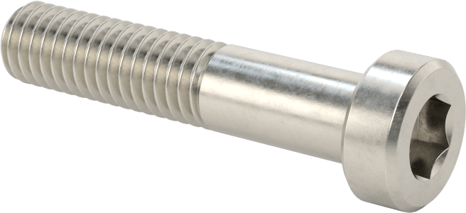18-8 Paslanmaz Çelik Düşük Profilli Soket Başlı Vida, Pilot Girintili Altıgen, M6 x 1 mm Diş, 30 mm Uzunluk
