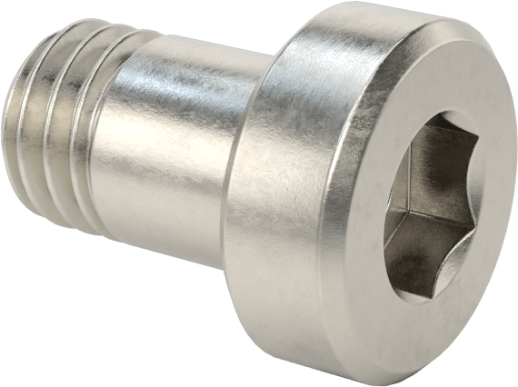 18-8 Paslanmaz Çelik Düşük Profilli Soket Başlı Vida, Pilot Girintili Altıgen, M8 x 1,25 mm Diş, 12 mm Uzunluk