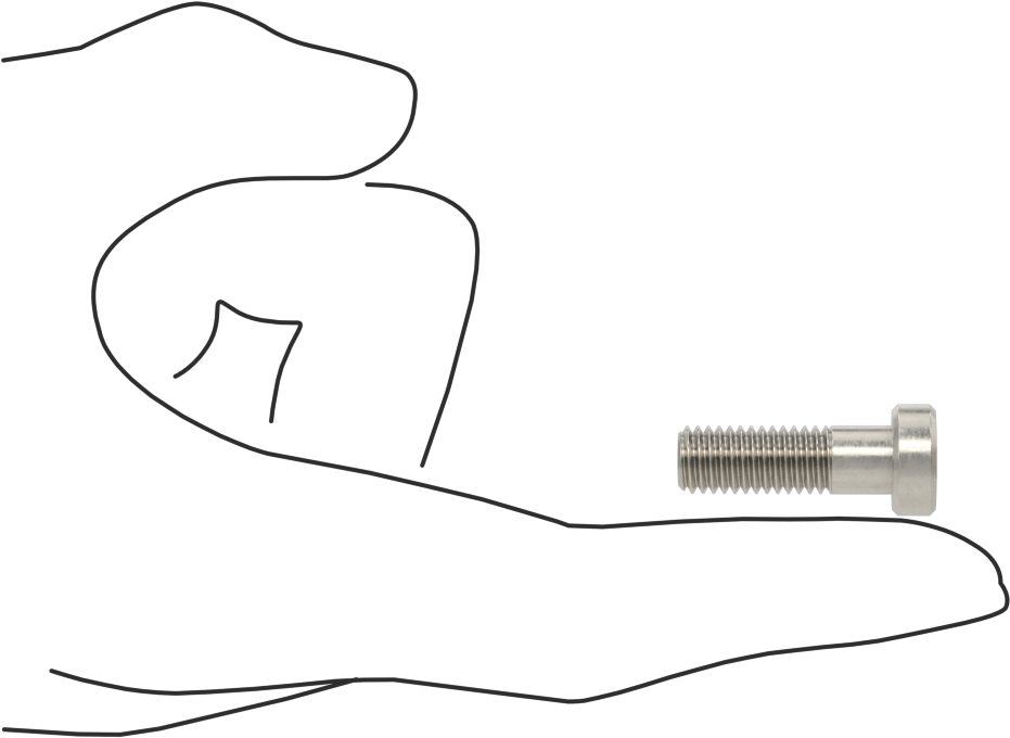 18-8 Paslanmaz Çelik Düşük Profilli Soket Başlı Vida, Pilot Girintili Altıgen, M8 x 1,25 mm Diş, 25 mm Uzunluk