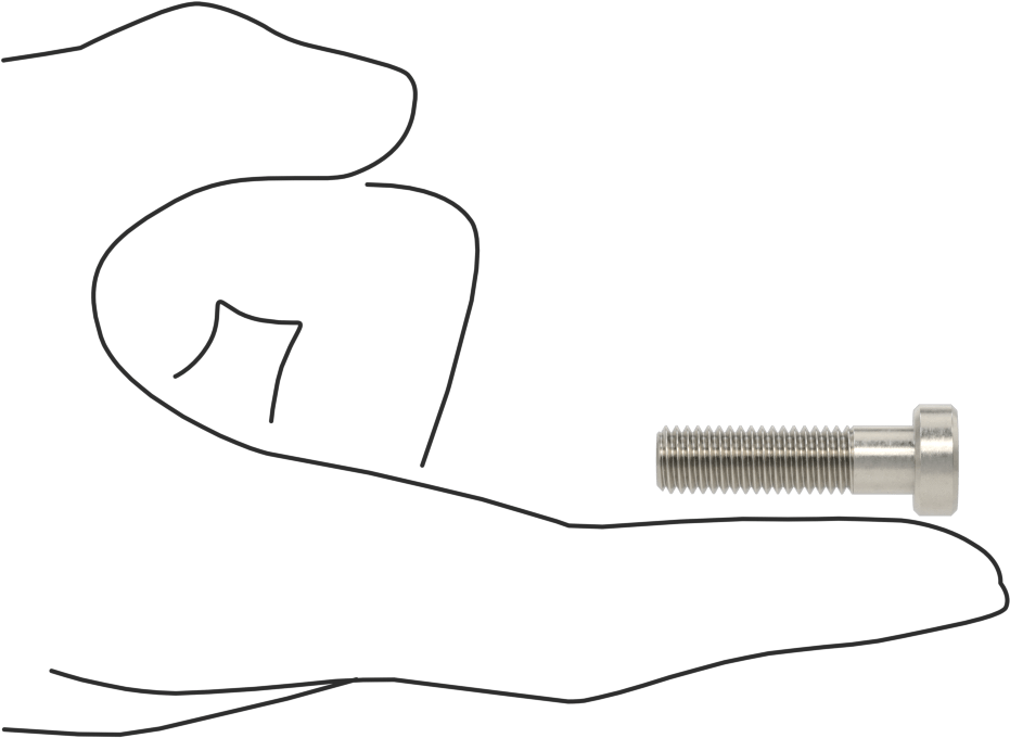 18-8 Paslanmaz Çelik Düşük Profilli Soket Başlı Vida, Pilot Girintili Altıgen, M8 x 1,25 mm Diş, 30 mm Uzunluk