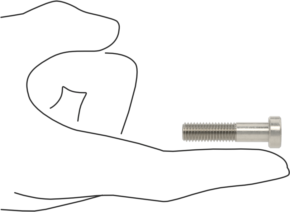18-8 Paslanmaz Çelik Düşük Profilli Soket Başlı Vida, Pilot Girintili Altıgen, M8 x 1,25 mm Diş, 35 mm Uzunluk