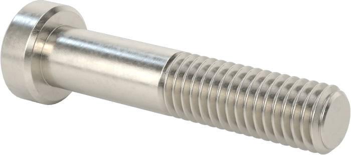 18-8 Paslanmaz Çelik Düşük Profilli Soket Başlı Vida, Pilot Girintili Altıgen, M8 x 1,25 mm Diş, 40 mm Uzunluk
