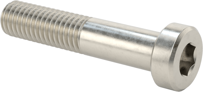 18-8 Paslanmaz Çelik Düşük Profilli Soket Başlı Vida, Pilot Girintili Altıgen, M8 x 1,25 mm Diş, 40 mm Uzunluk