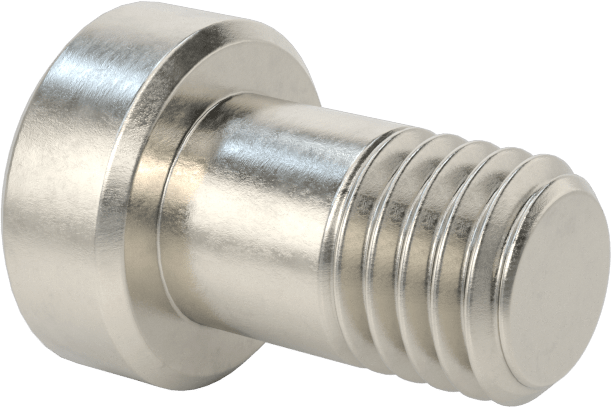 18-8 Paslanmaz Çelik Düşük Profilli Soket Başlı Vida, Pilot Girintili Altıgen, M10 x 1,5 mm Diş, 16 mm Uzunluk