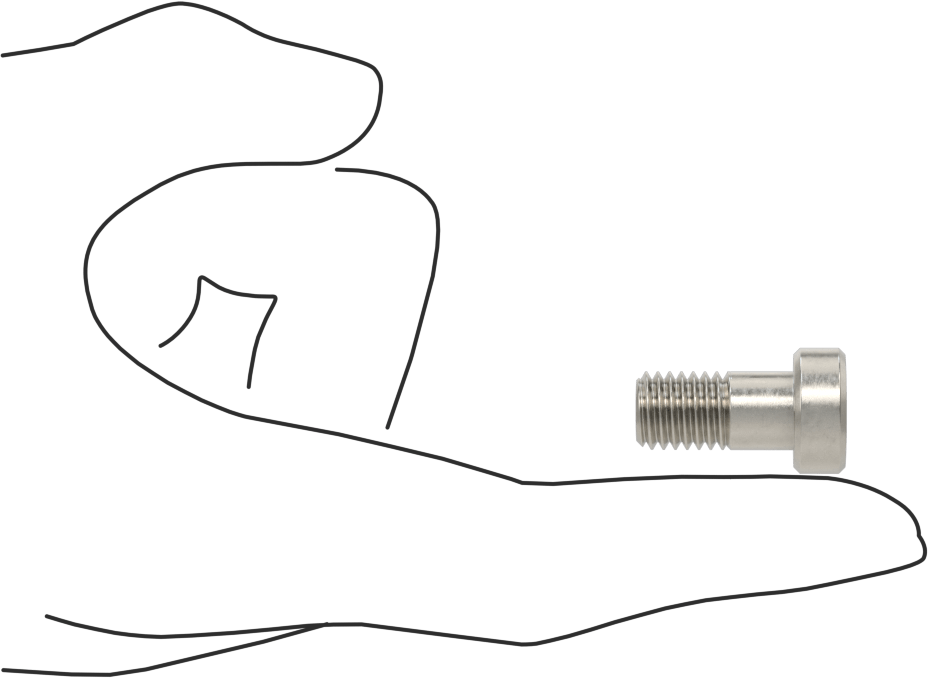18-8 Paslanmaz Çelik Düşük Profilli Soket Başlı Vida, Pilot Girintili Altıgen, M10 x 1,5 mm Diş, 20 mm Uzunluk