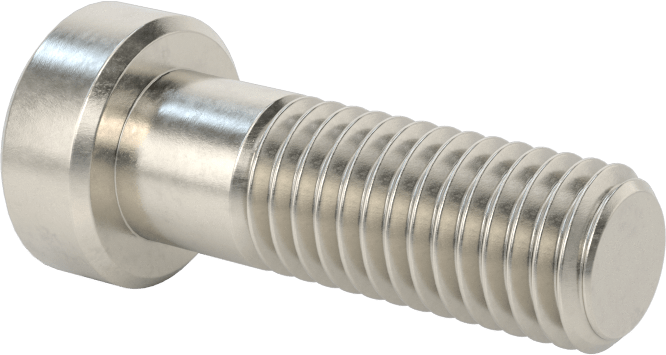 18-8 Paslanmaz Çelik Düşük Profilli Soket Başlı Vida, Pilot Girintili Altıgen, M10 x 1,5 mm Diş, 30 mm Uzunluk