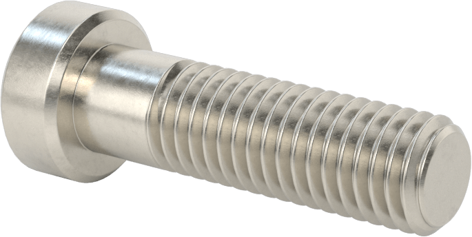18-8 Paslanmaz Çelik Düşük Profilli Soket Başlı Vida, Pilot Girintili Altıgen, M10 x 1,5 mm Diş, 35 mm Uzunluk