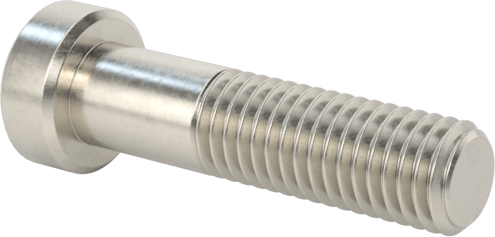 18-8 Paslanmaz Çelik Düşük Profilli Soket Başlı Vida, Pilot Girintili Altıgen, M10 x 1,5 mm Diş, 40 mm Uzunluk