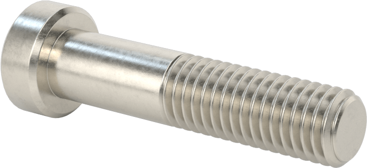 18-8 Paslanmaz Çelik Düşük Profilli Soket Başlı Vida, Pilot Girintili Altıgen, M10 x 1,5 mm Diş, 45 mm Uzunluk
