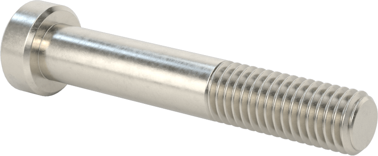 18-8 Paslanmaz Çelik Düşük Profilli Soket Başlı Vida, Pilot Girintili Altıgen, M10 x 1,5 mm Diş, 60 mm Uzunluk