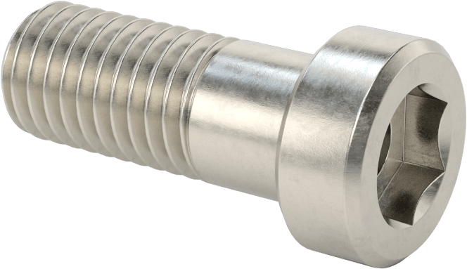 18-8 Paslanmaz Çelik Düşük Profilli Soket Başlı Vida, Pilot Girintili Altıgen, M12 x 1,75 mm Diş, 23,5 mm Uzunluk