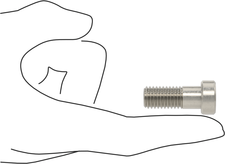 18-8 Paslanmaz Çelik Düşük Profilli Soket Başlı Vida, Pilot Girintili Altıgen, M12 x 1,75 mm Diş, 23,5 mm Uzunluk