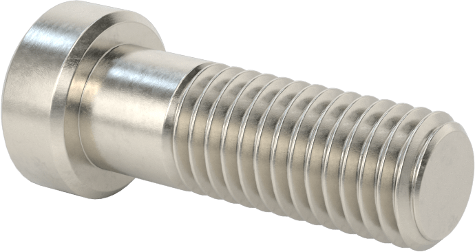 18-8 Paslanmaz Çelik Düşük Profilli Soket Başlı Vida, Pilot Girintili Altıgen, M12 x 1,75 mm Diş, 35 mm Uzunluk