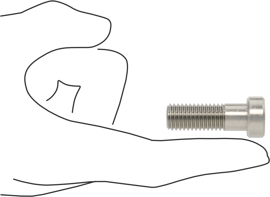 18-8 Paslanmaz Çelik Düşük Profilli Soket Başlı Vida, Pilot Girintili Altıgen, M12 x 1,75 mm Diş, 35 mm Uzunluk