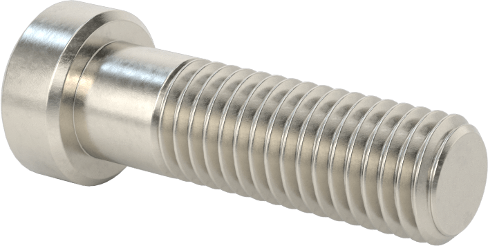 18-8 Paslanmaz Çelik Düşük Profilli Soket Başlı Vida, Pilot Girintili Altıgen, M12 x 1,75 mm Diş, 40 mm Uzunluk