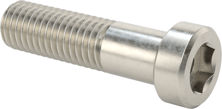18-8 Paslanmaz Çelik Düşük Profilli Soket Başlı Vida, Pilot Girintili Altıgen, M12 x 1,75 mm Diş, 45 mm Uzunluk