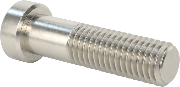18-8 Paslanmaz Çelik Düşük Profilli Soket Başlı Vida, Pilot Girintili Altıgen, M12 x 1,75 mm Diş, 45 mm Uzunluk