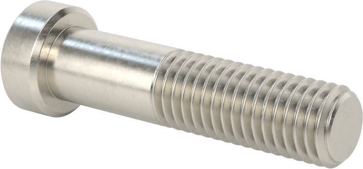 18-8 Paslanmaz Çelik Düşük Profilli Soket Başlı Vida, Pilot Girintili Altıgen, M12 x 1,75 mm Diş, 50 mm Uzunluk
